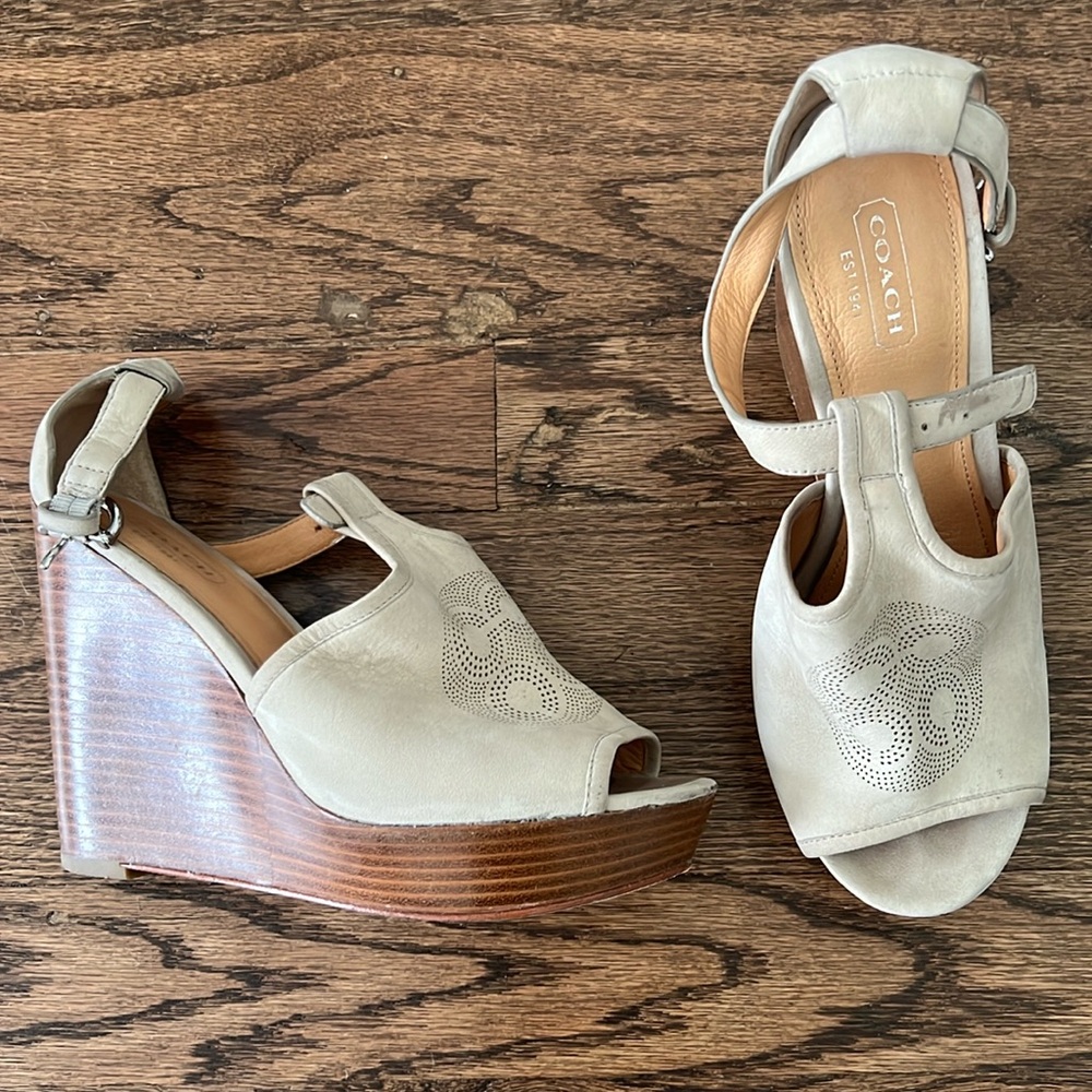 Coach Suede Wedges